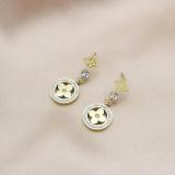 Titanium steel clovers hao stone bracelet earrings necklace suits