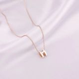 H letter necklace