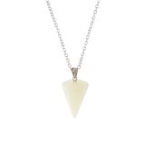 Natural stone XueHuaShi six Angle necklace