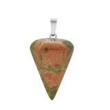 Natural stone XueHuaShi six Angle necklace