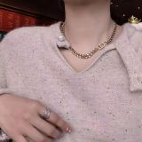 Internet Celebrity Short Thick Necklace All-match Jewelry Titanium Steel Electroplating