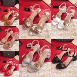 Fashion metal buckle, open-toed sandals (with box)