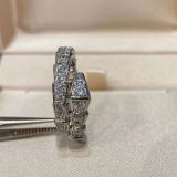 Snake snake rose gold ring joker bone female full drill not rub off the snake ring