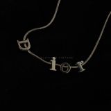 Fashion New Alloy Letter Simple Women Necklace Women Gift