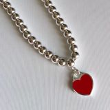 Heart-shaped enamel blue heart bracelet