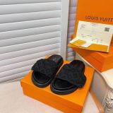 New slippers female Velcro summer wear outside joker flat embossing fashion one(with out box)