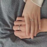 S925 pure silver 1837 T ring couple holiday gifts for men and women to buddhist monastic discipline