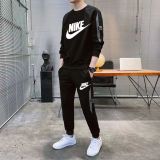 The spring and autumn period and the hooded zipper fleece two suit men's leisure sports pants dress men's fashion suits