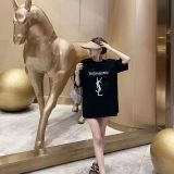 Cotton embroidered shirt, T-shirt, women's doubles C han edition men and women lovers easing trend joker short sleeves