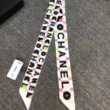 Silk-like Scarf Double Bow Women Print Ribbon Hair Bows Tie Bag Accesseries