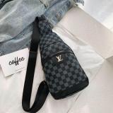 Women Men Monogram Sling Black Cloth Bags Belt Bag Hip Chest Pouch Bags Phone Purse