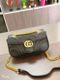 Women Marmont Chain Quilted Leather Shoulder Bag Tote Handbags