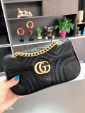 Women Marmont Chain Quilted Leather Shoulder Bag Tote Handbags