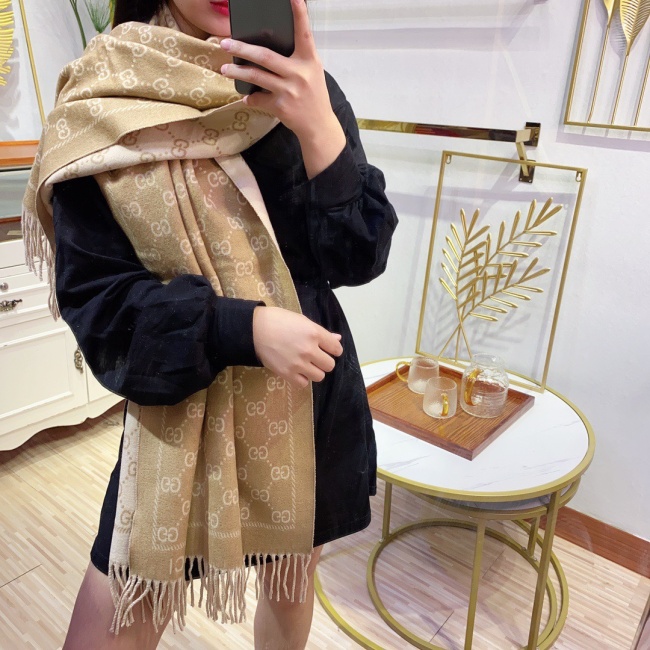 Autumn And Winter New Scarf Gift Style Double-sided Letter Cashmere All-match Warm Shawl