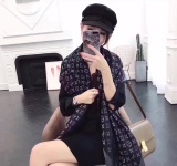 Women Scarf Women's Square Silk Scarf Fashion Classic Silverless Square Cotton Scarves