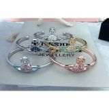 New Vivian Saturn Full Diamond Classic Planet Opening Adjustable Bracelet