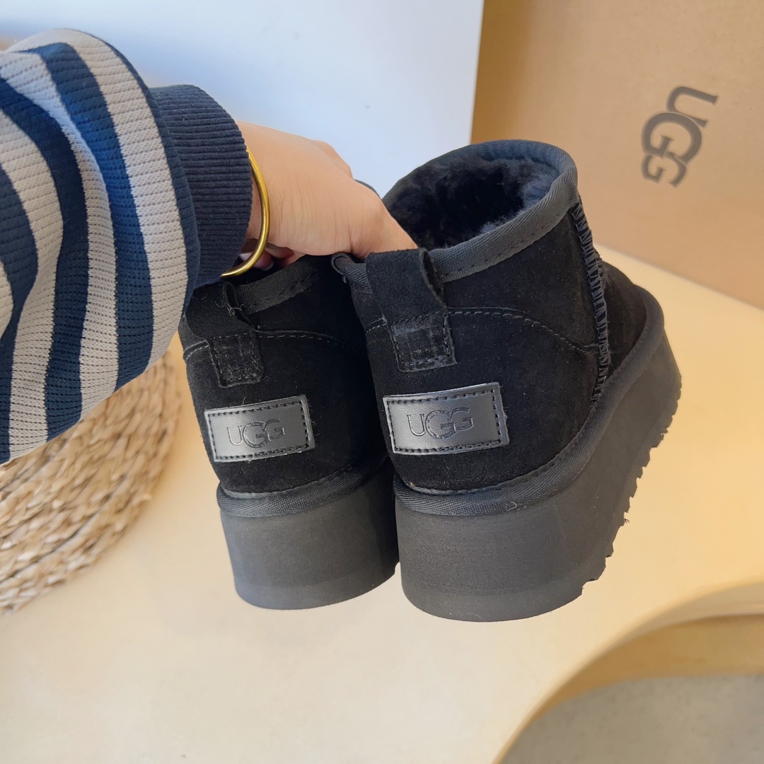 Winter new retro style thick soled fashion simple warm snow boots women's shoes