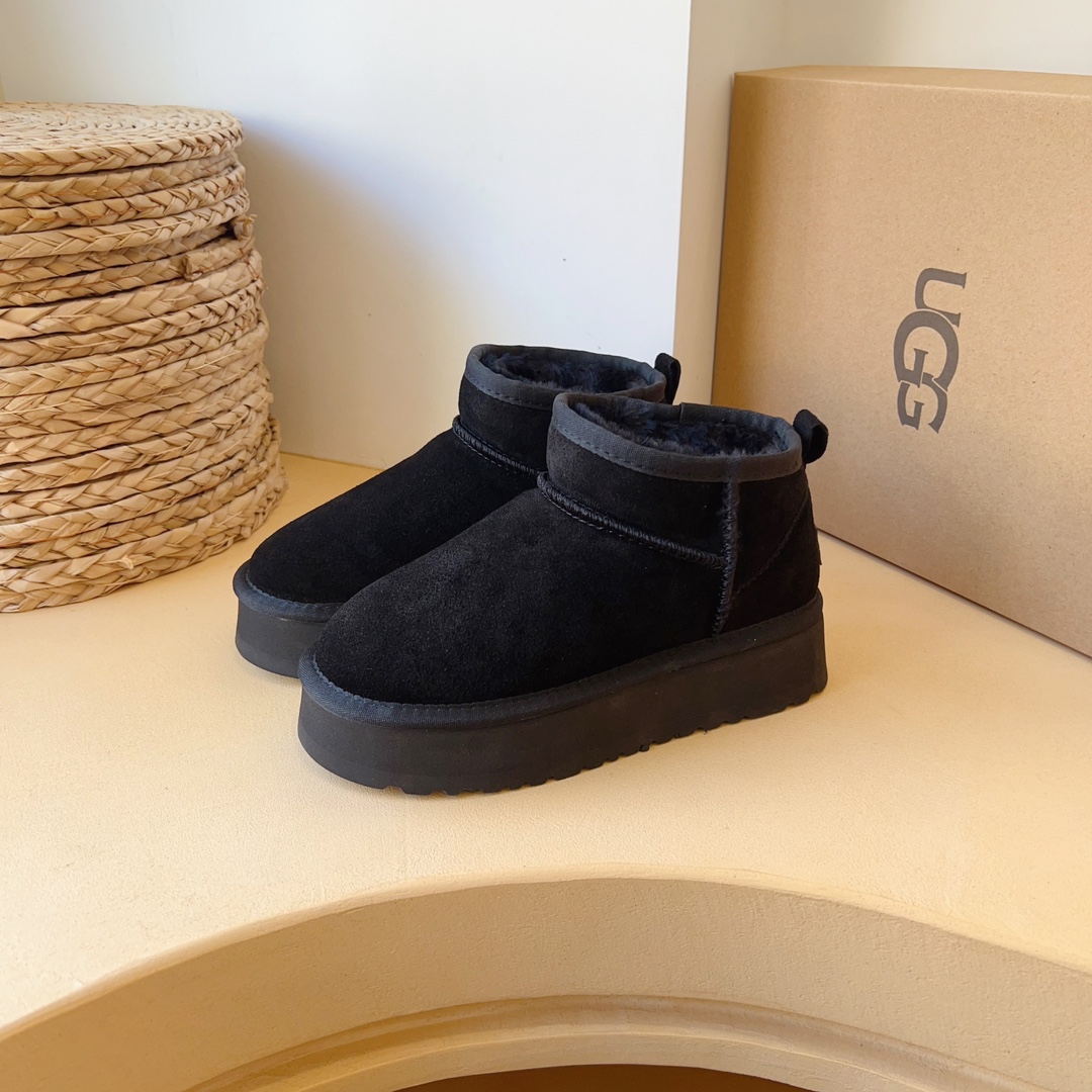 Winter new retro style thick soled fashion simple warm snow boots women's shoes