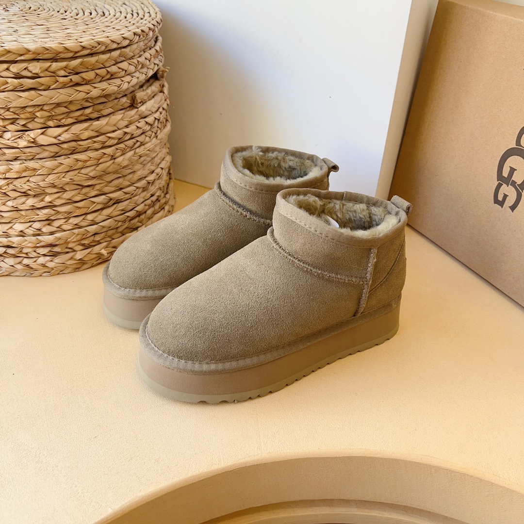 Winter new retro style thick soled fashion simple warm snow boots women's shoes