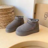 Winter new retro style thick soled fashion simple warm snow boots women's shoes