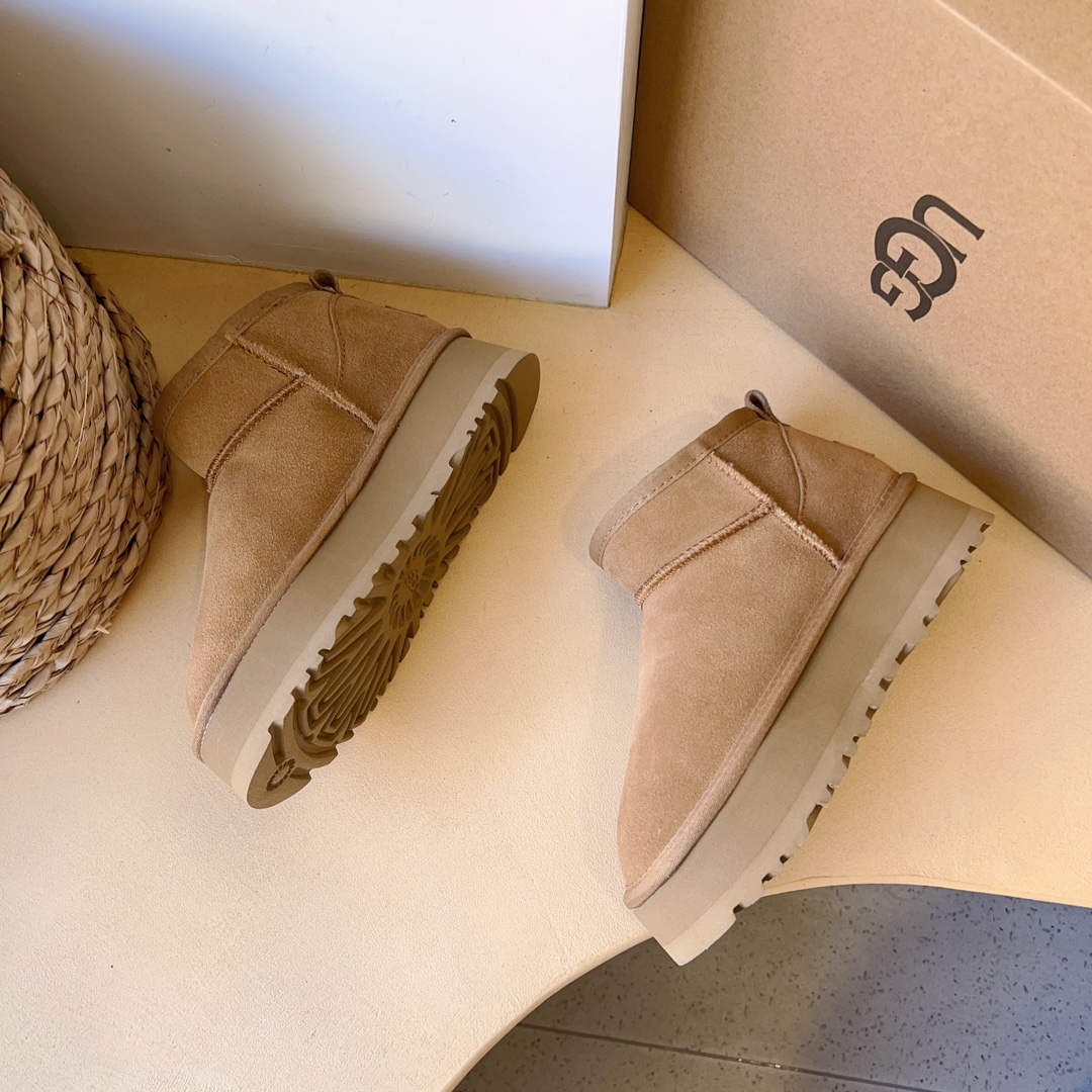 Winter new retro style thick soled fashion simple warm snow boots women's shoes