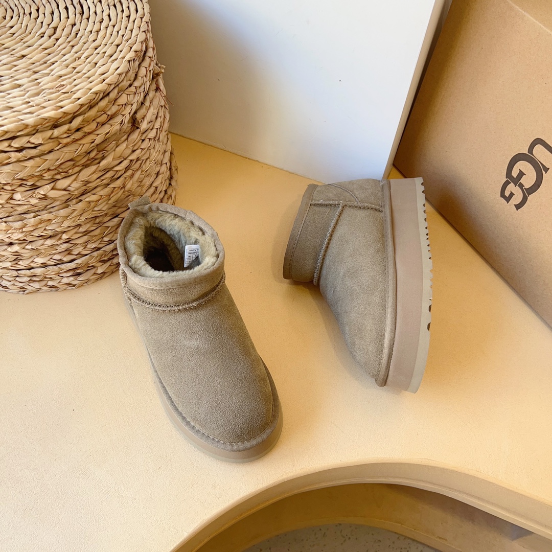 Winter new retro style thick soled fashion simple warm snow boots women's shoes