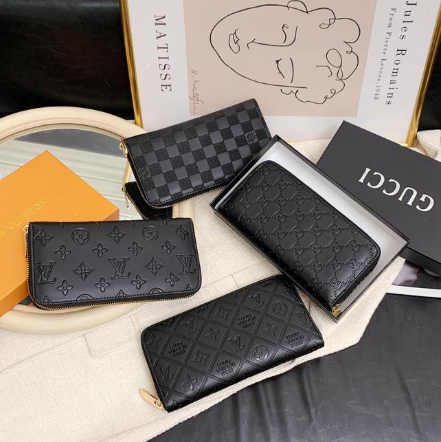 Long Wallet  Card Bag Purse Handbag With Button Buckle