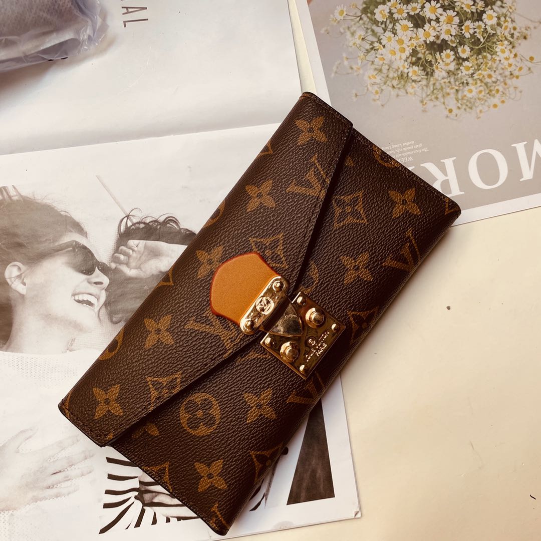 Long Wallet Card Bag Purse Handbag With Button Buckle