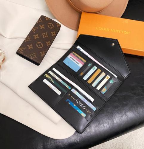 Long Wallet  Card Bag Purse Handbag With Button Buckle