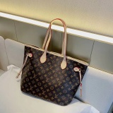 2Pcs Set Fashion Flower Neverfull French One-shoulder Women's Bag Sacoche Hand Bag