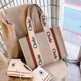 Tote Bag Women's Bag New Canvas Handbag Leather-trimmed Cotton-canvas Tote Bag