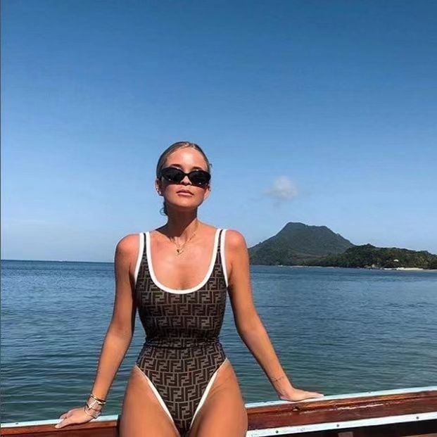 Summer New Luxury Brand Swimsuit Ladies One-piece Swimsuit Letter Printing Ladies Swimsuit