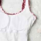 Women Beach Bikini Fashion Full Letter Swimsuit for Female High Waist Bathing Suit Summer