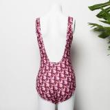 Women Beach Bikini Fashion Full Letter Swimsuit for Female High Waist Bathing Suit Summer