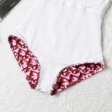 Women Beach Bikini Fashion Full Letter Swimsuit for Female High Waist Bathing Suit Summer