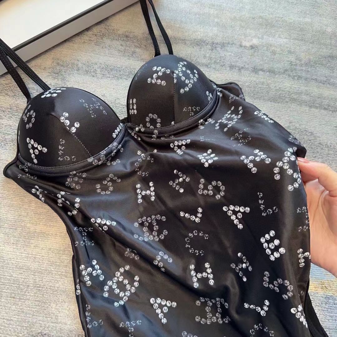 NEW Women Beach Bikini Fashion Full Letter Swimsuit for Female High Waist Bathing Suit Summer