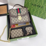 Latest gift box set, fashionable shoulder bag card bag combination, full set of plastic packaging (with box)