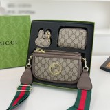 Latest gift box set, fashionable shoulder bag card bag combination, full set of plastic packaging (with box)