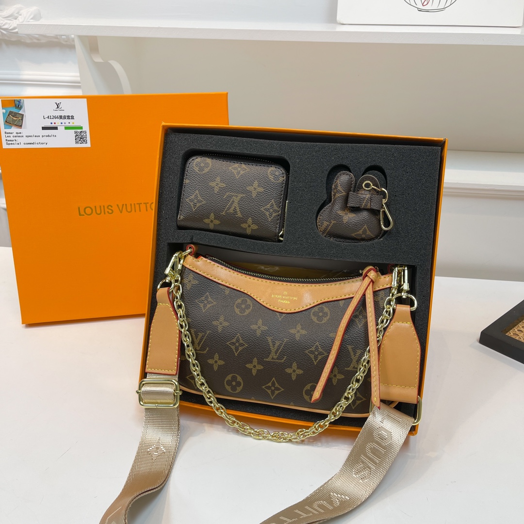 Latest gift box set, fashionable shoulder bag card bag combination, full set of plastic packaging (with box)