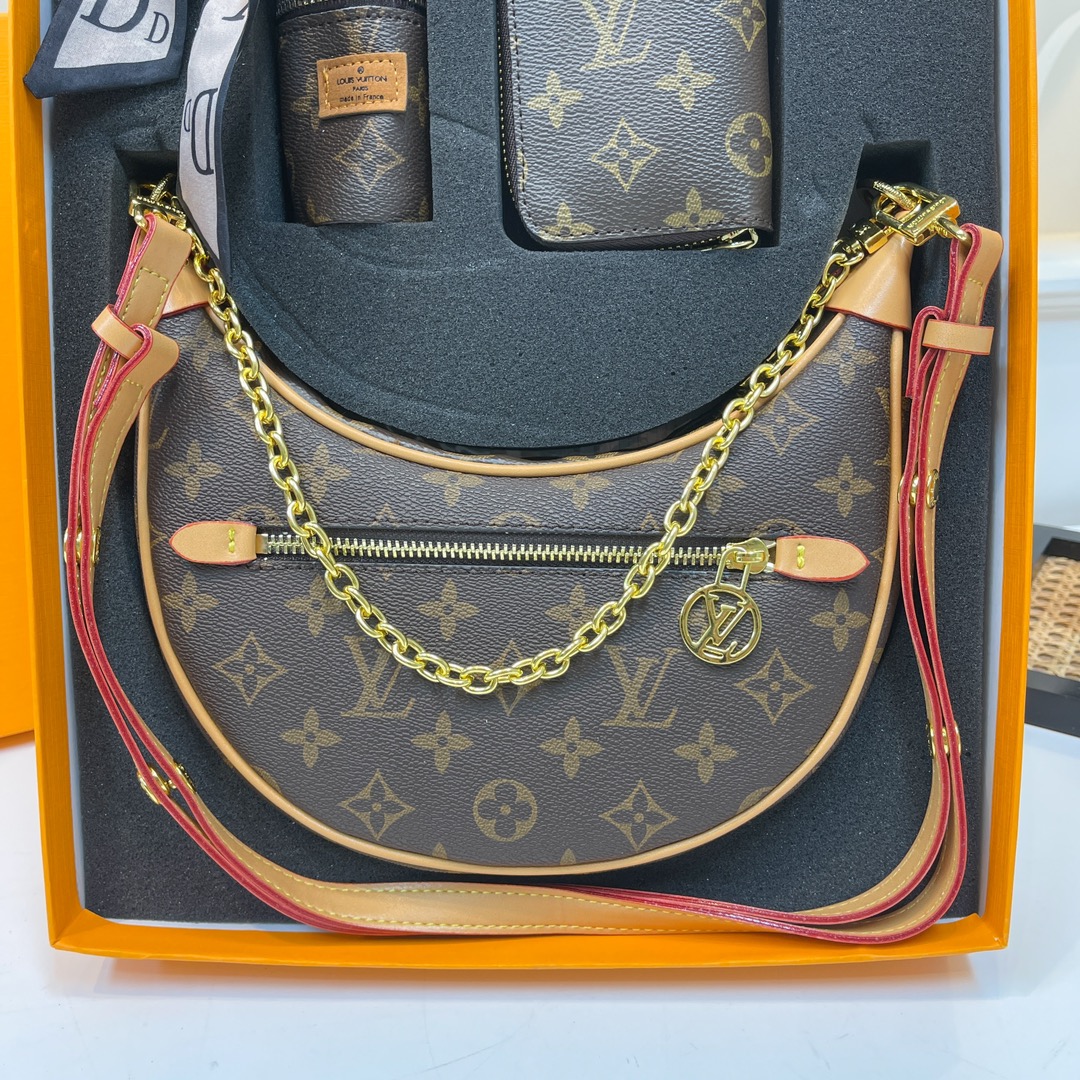Latest gift box set, fashionable shoulder bag card bag combination, full set of plastic packaging (with box)