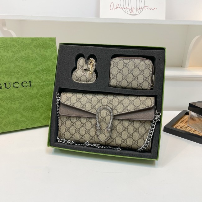 Latest gift box set, fashionable shoulder bag card bag combination, full set of plastic packaging (with box)