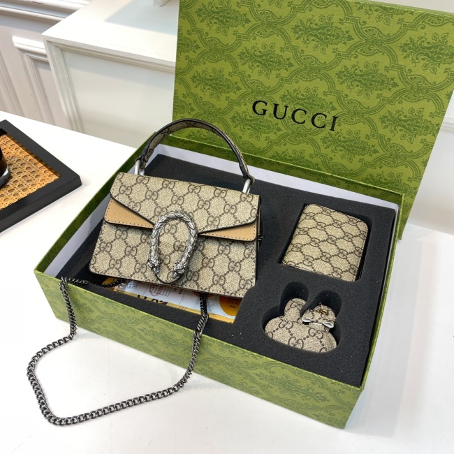 Latest gift box set, fashionable shoulder bag card bag combination, full set of plastic packaging (with box)