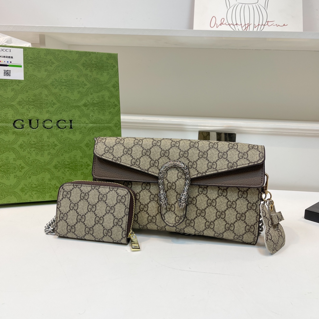 Latest gift box set, fashionable shoulder bag card bag combination, full set of plastic packaging (with box)