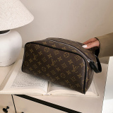 2-piece Set Leather Bag For Women Travel Cosmetic Bag Fashion Beauty Toiletry Organizer Makeup Bag