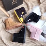 Winter new retro style thick soled fashion simple warm snow boots  baby shoes