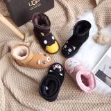 Winter new retro style thick soled fashion simple warm snow boots  baby shoes