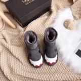 Winter new retro style thick soled fashion simple warm snow boots  baby shoes