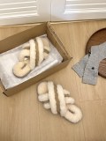 New autumn and winter wool cross slippers