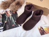 Winter new retro style thick soled fashion simple warm snow boots women's shoes