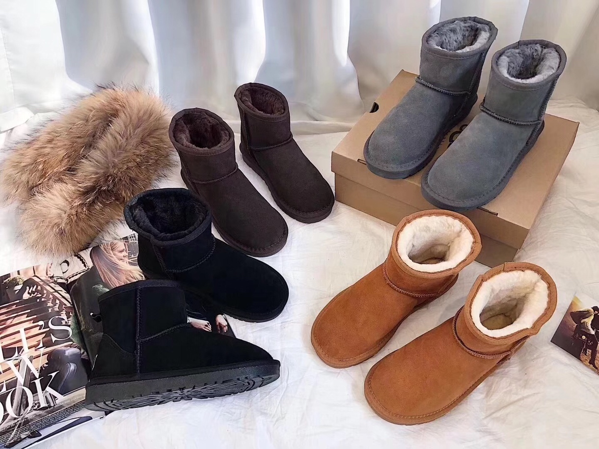 Winter new retro style thick soled fashion simple warm snow boots women's shoes